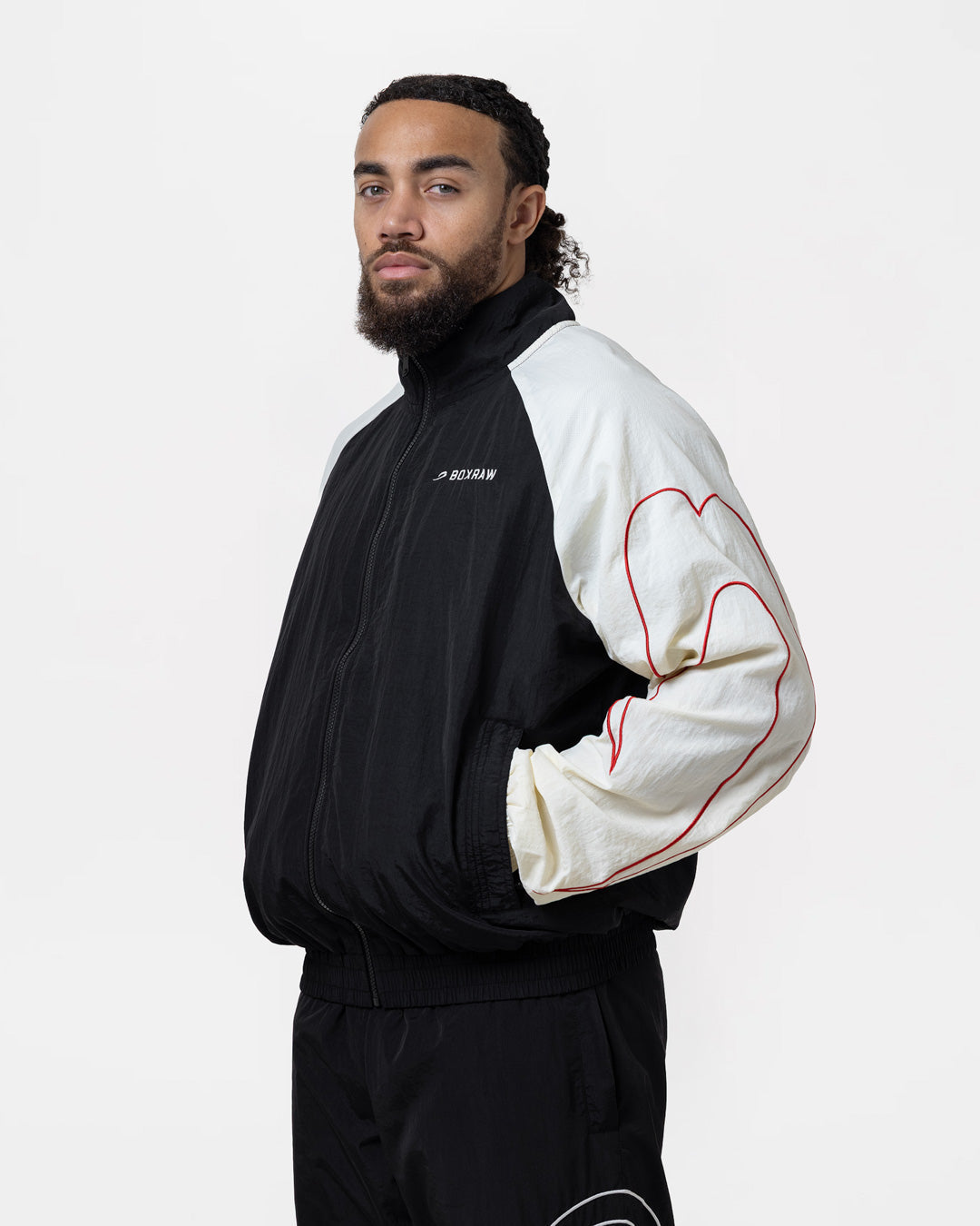 Ring x BOXRAW Track Jacket - Black/Beige – The Ring Magazine Shop