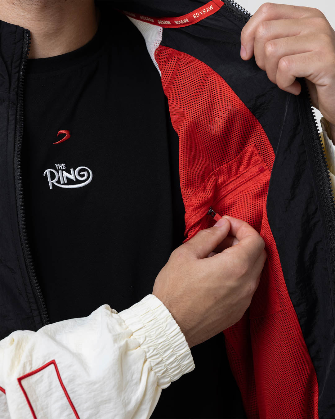 Ring x BOXRAW Track Jacket - Black/Beige – The Ring Magazine Shop