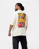 Ring x BOXRAW Sugar Ray Leonard Oversized T-Shirt - Stone Beige