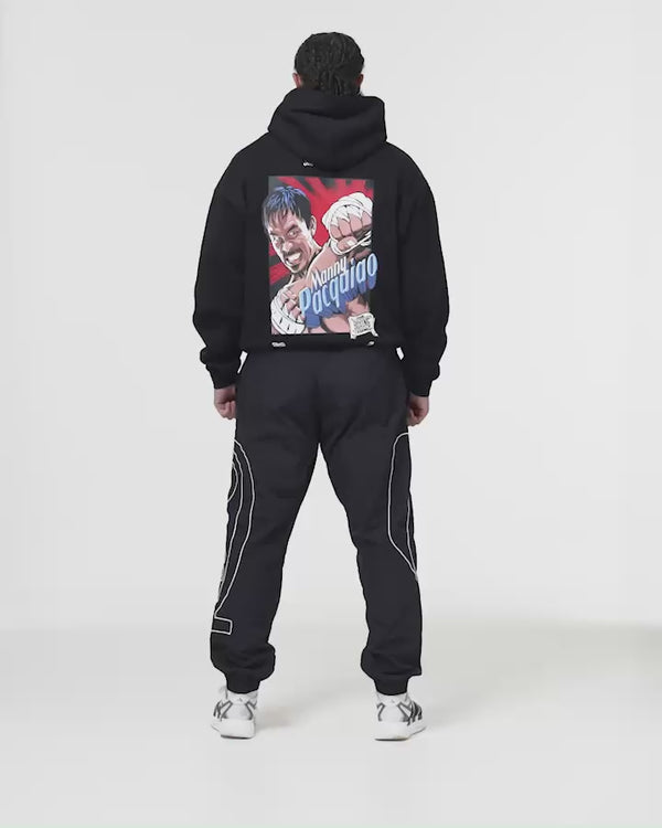Ring x BOXRAW Manny Pacquiao Oversized Hoodie - Black Video.mp4